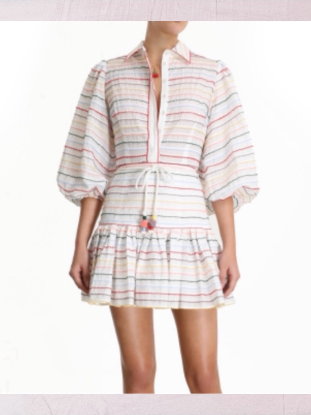 Zimmermann Skirt Zinnia Scallop Stripe - Picture 7 of 7